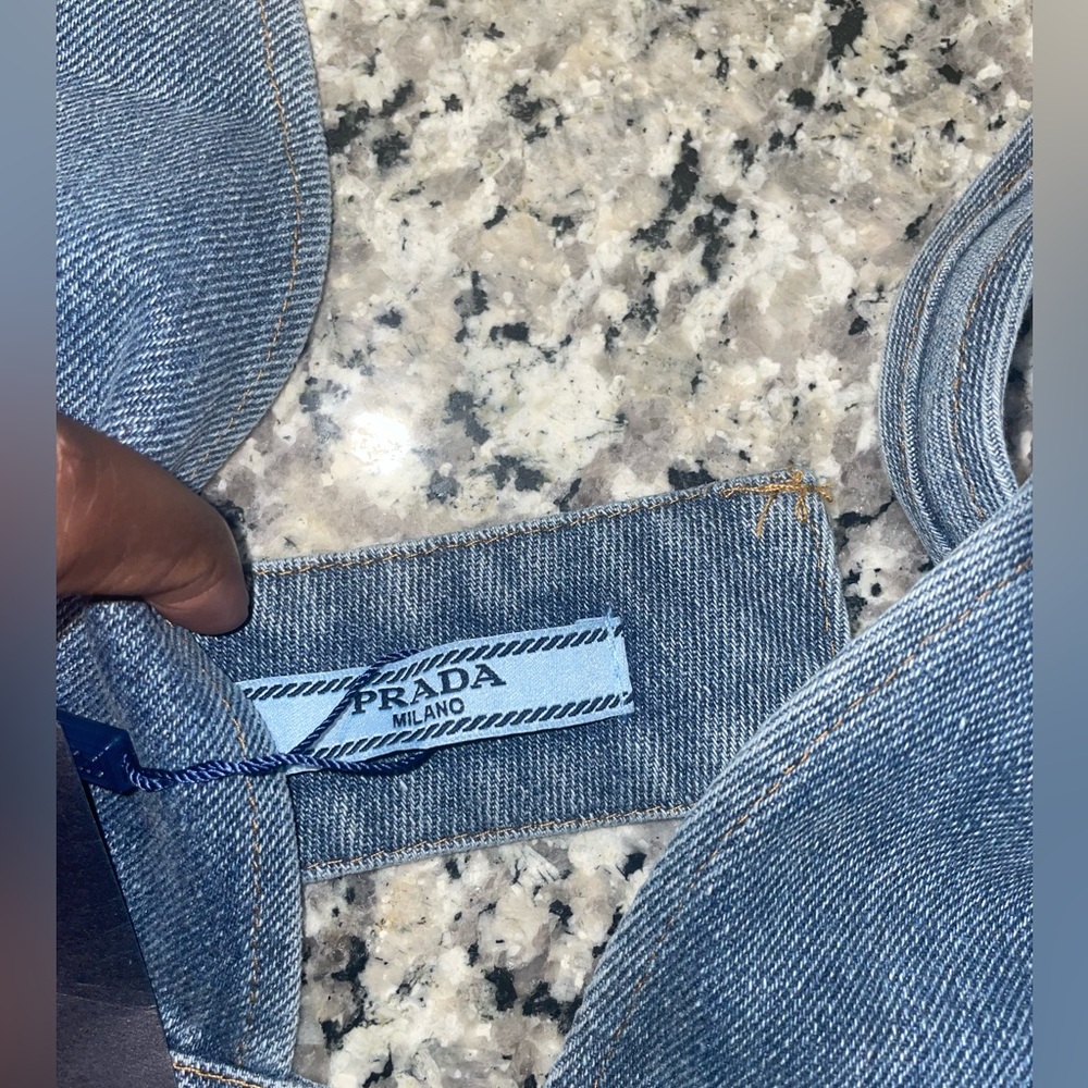 Prada denim’s bralette